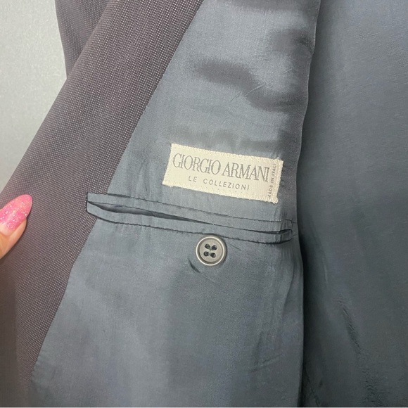 Giorgio Armani Le Collezioni blazer 46R Dark Blue Academia Professional Office - Picture 15 of 17